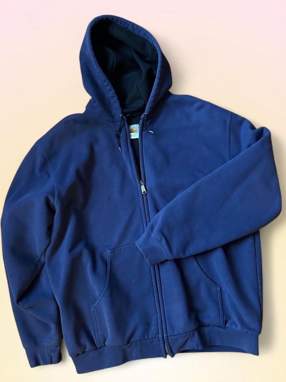 Retro Navy Blue Carhartt Navy Zip Up Hopdie